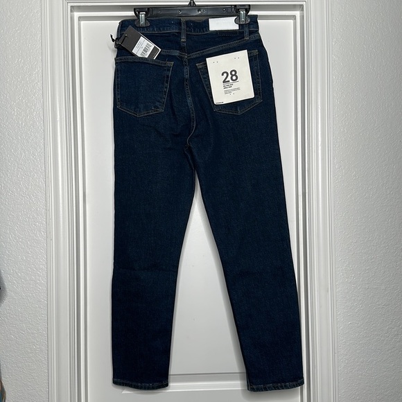 Redone 90s high rise, ankle crop dark wash, size 28, inseam 26 - Picture 4 of 7